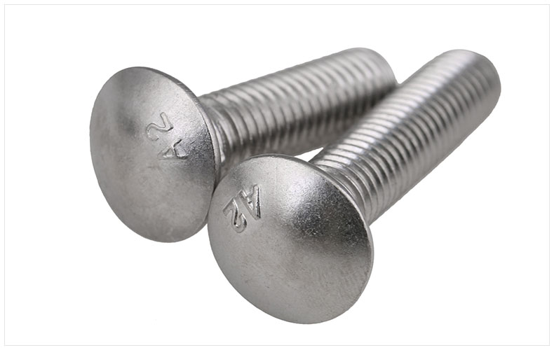 304不銹鋼大頭馬車(chē)螺栓半圓方頸螺絲貨架螺釘扁頭四方4