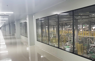 3月11日，陜西秦帝鮮集食品有限公司生產(chǎn)車間一樓凈化工程收尾中-志遠凈化工程項目進度。